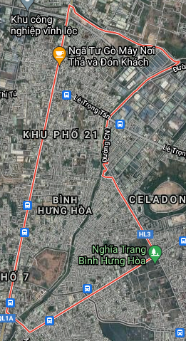 Bản đồ giao thông phường Bình Hưng Hòa